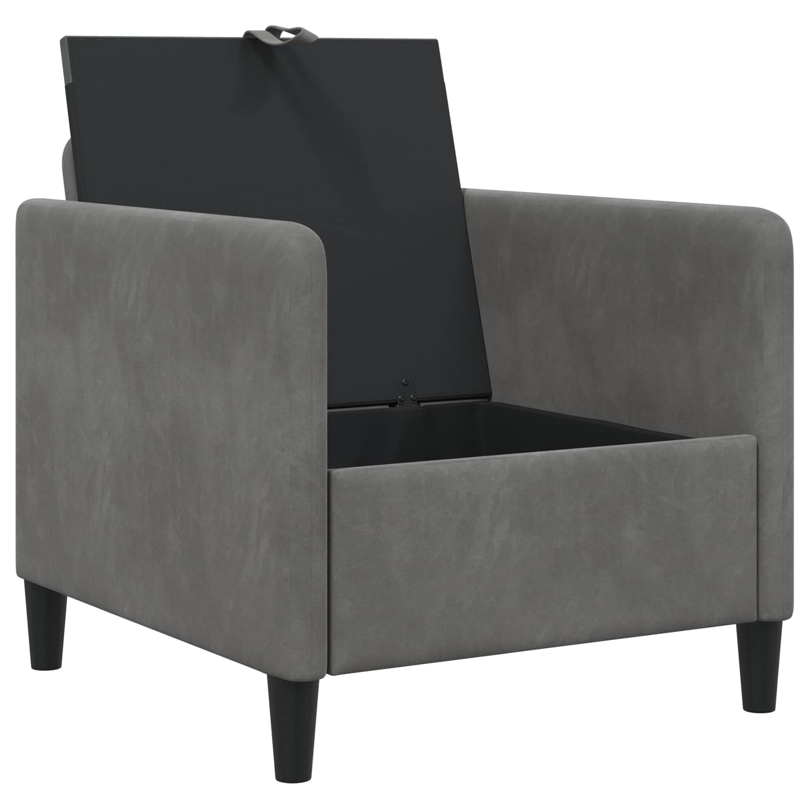 Divano con Storage Grigio Scuro 72 x 78 x 87 cm Poliestere | homemem39