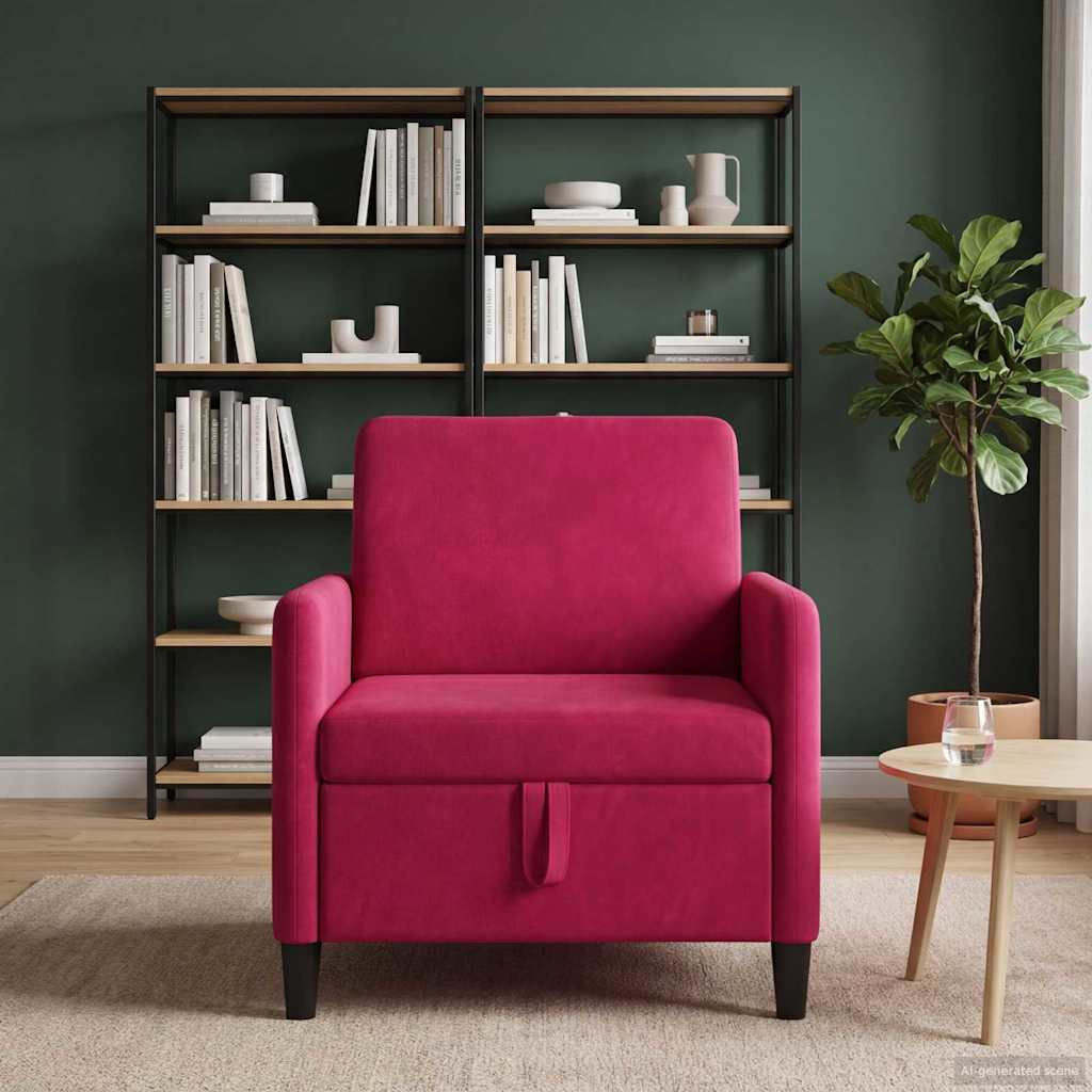 Divano con Storage Rosso Vino 72 x 78 x 87 cm Poliestere | homemem39