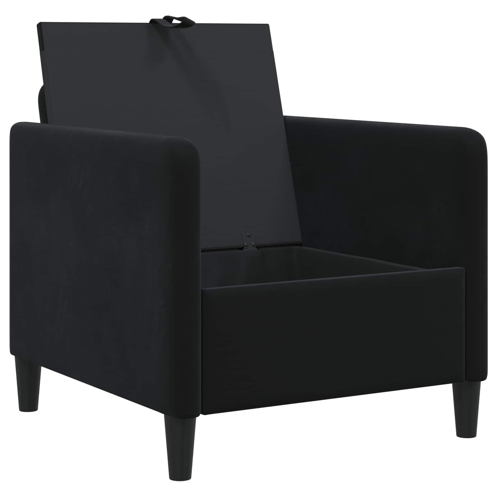 Divano con Storage Nero 72 x 78 x 87 cm Poliestere | homemem39
