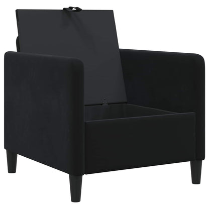 Divano con Storage Nero 72 x 78 x 87 cm Poliestere | homemem39