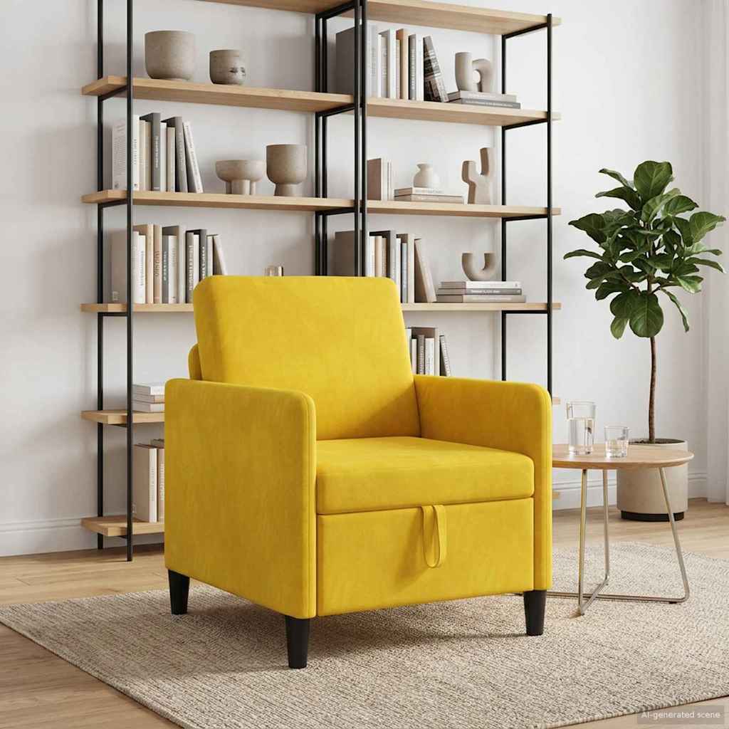 Divano con Storage Giallo 72 x 78 x 87 cm Poliestere | homemem39