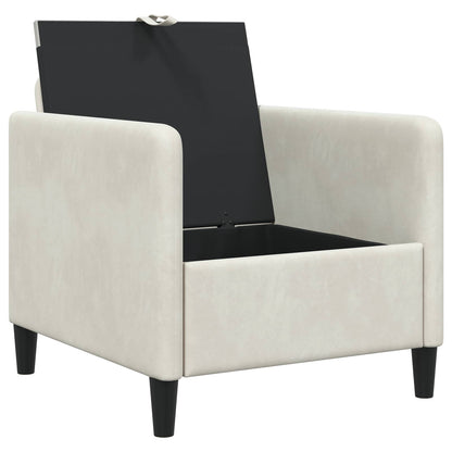 Divano con Storage Crema 72 x 78 x 87 cm Poliestere | homemem39
