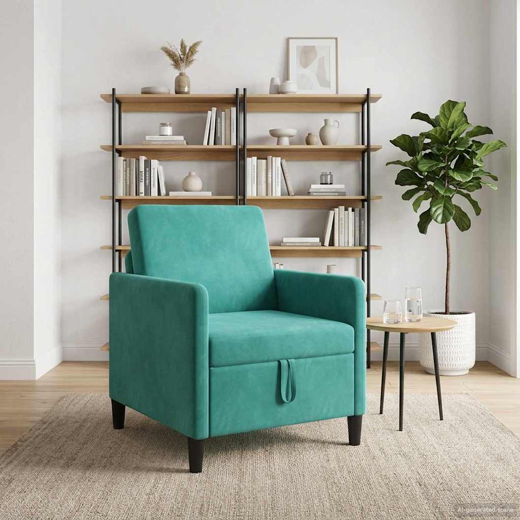 Divano con Storage Turchese 72 x 78 x 87 cm Poliestere | homemem39