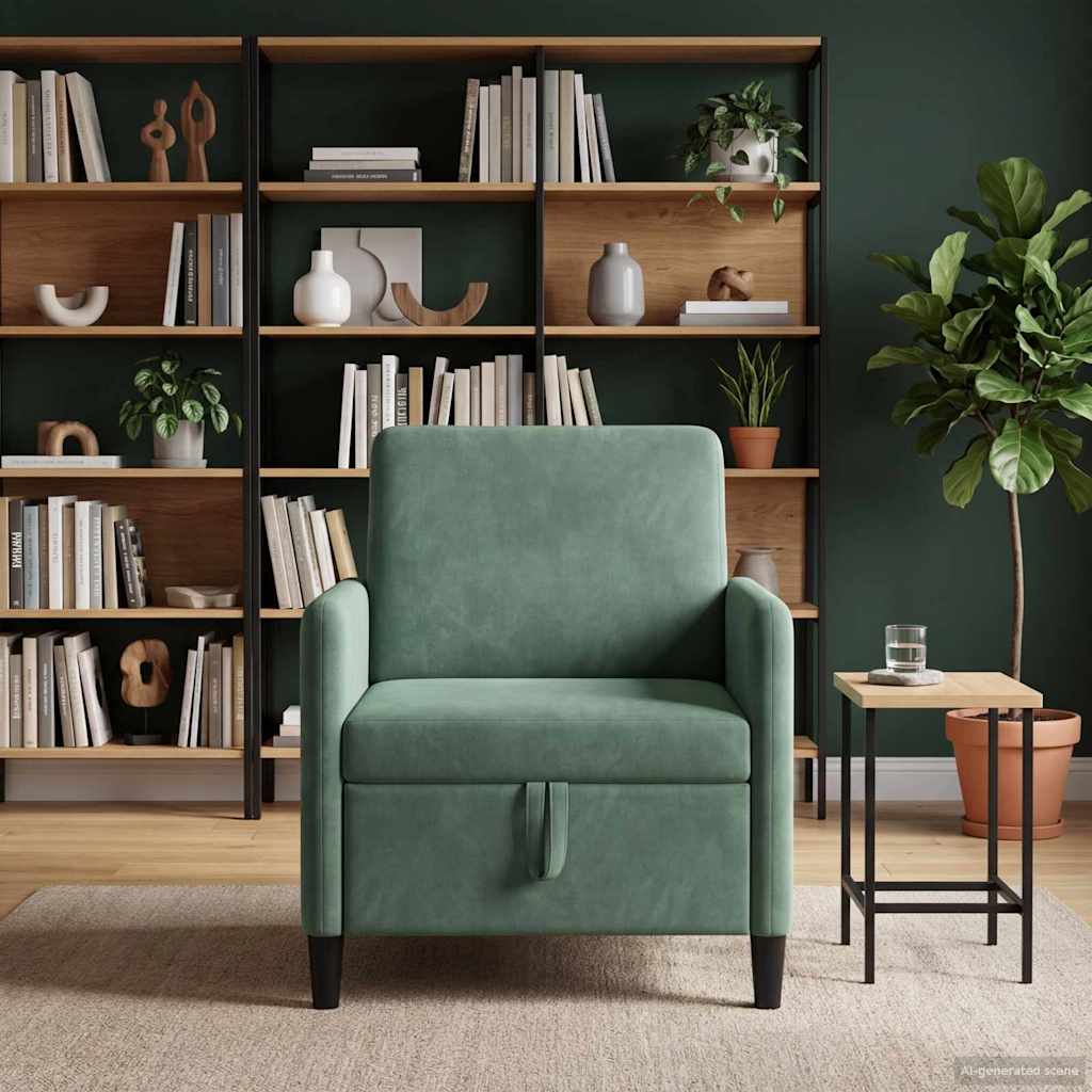 Divano con Storage Verde Mare 72 x 78 x 87 cm Poliestere | homemem39