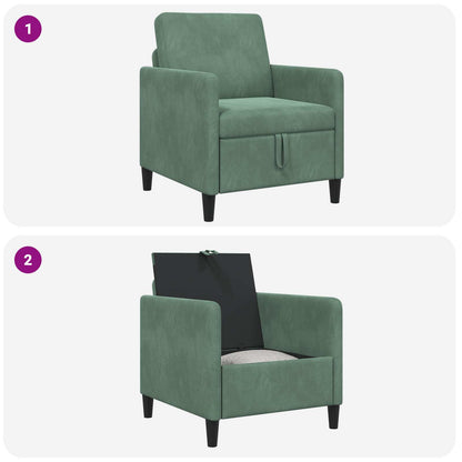 Divano con Storage Verde Mare 72 x 78 x 87 cm Poliestere | homemem39