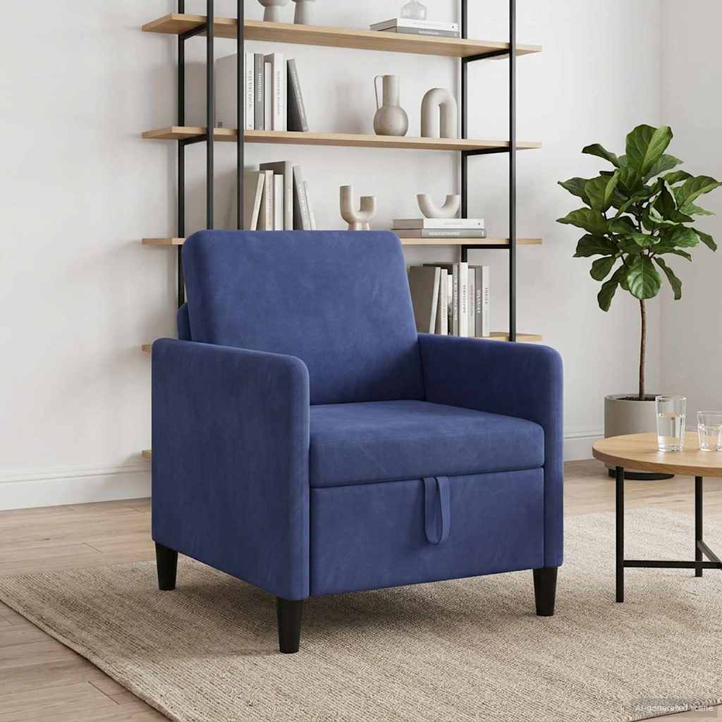 Divano con Storage Blu Polizia 72 x 78 x 87 cm Poliestere | homemem39