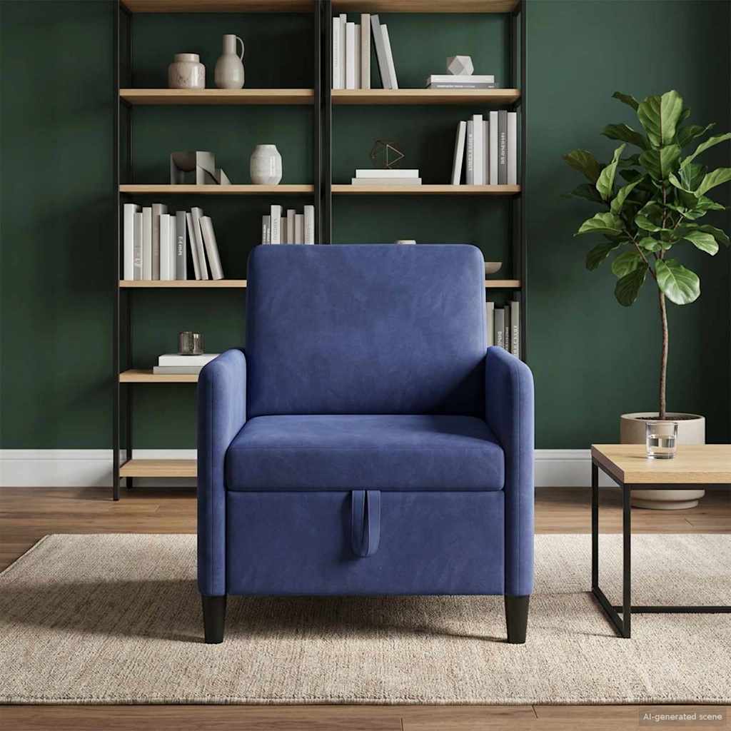 Divano con Storage Blu Polizia 72 x 78 x 87 cm Poliestere | homemem39