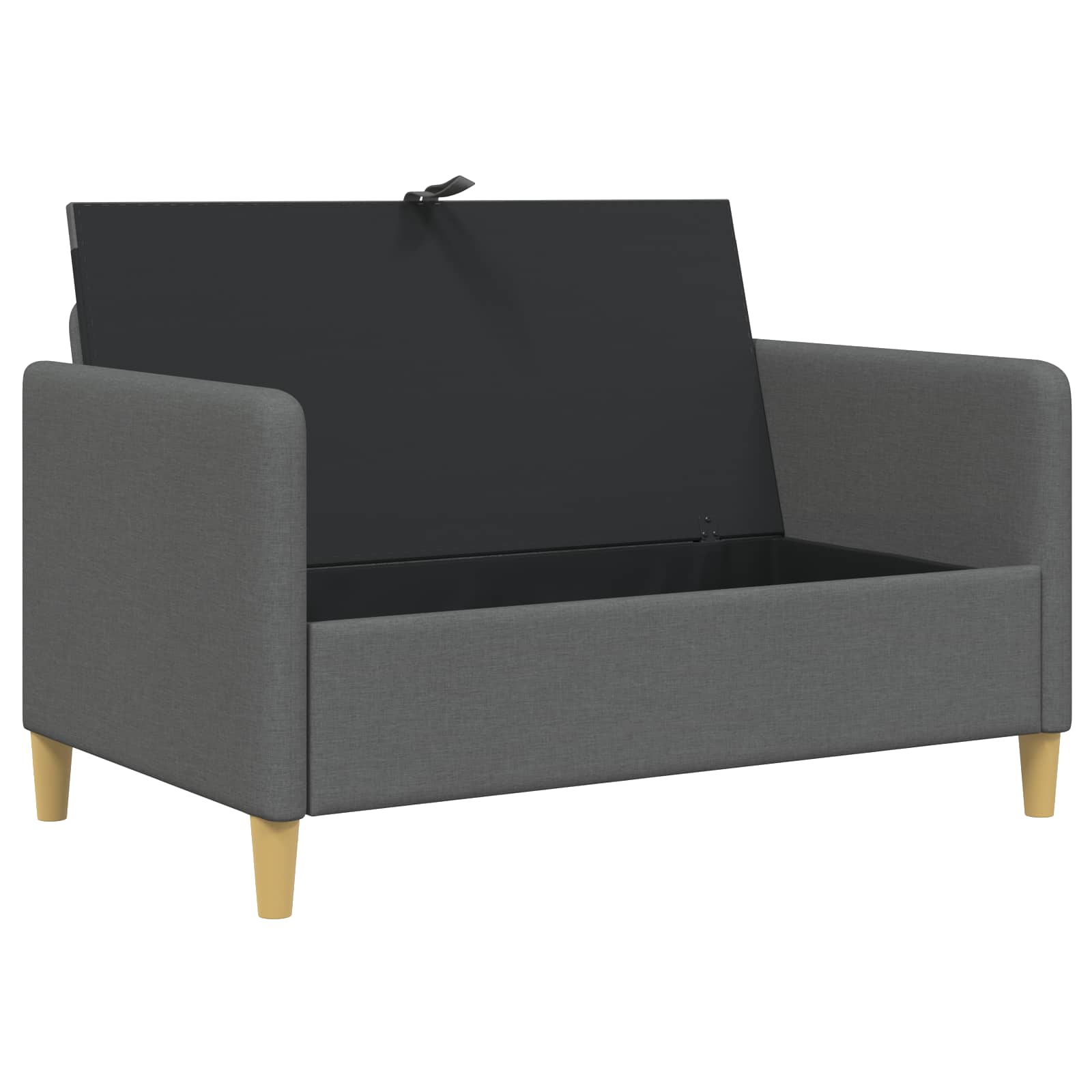 Divano con Storage Grigio Scuro 122 x 78 x 87 cm Poliestere | homemem39