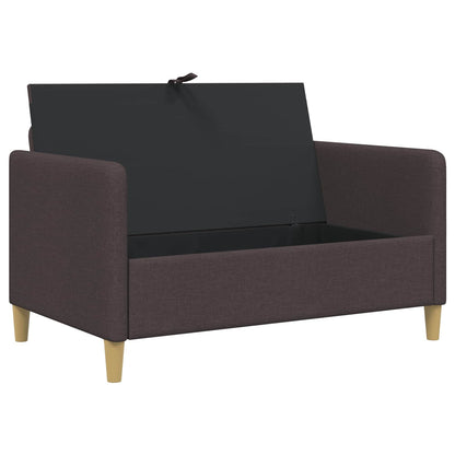 Divano con Storage Marrone Scuro 122 x 78 x 87 cm Poliestere | homemem39