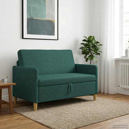 Divano con Storage Verde Scuro 122 x 78 x 87 cm Poliestere | homemem39