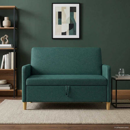 Divano con Storage Verde Scuro 122 x 78 x 87 cm Poliestere | homemem39