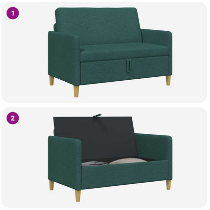 Divano con Storage Verde Scuro 122 x 78 x 87 cm Poliestere | homemem39