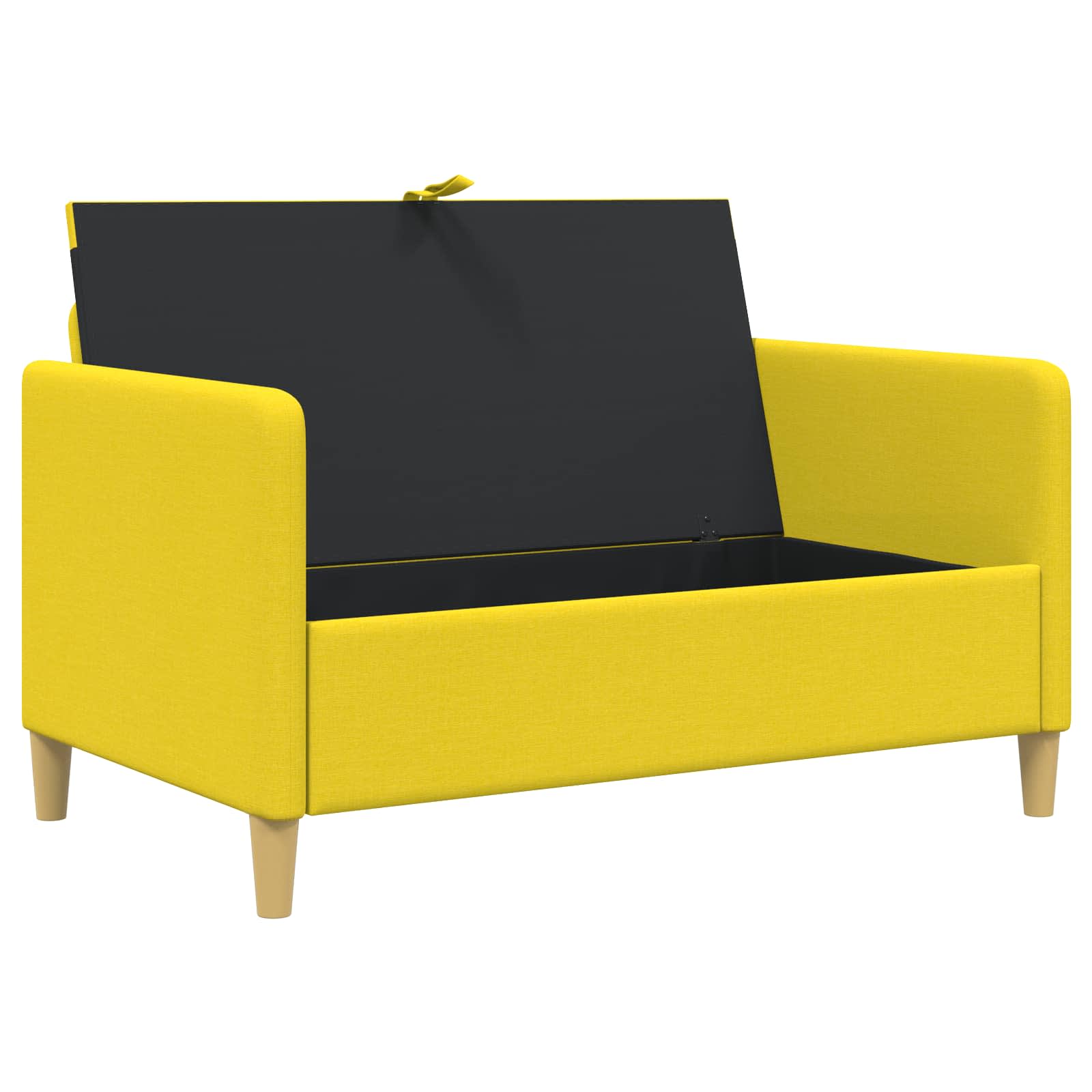 Divano con Storage Giallo Chiaro 122 x 78 x 87 cm Poliestere | homemem39