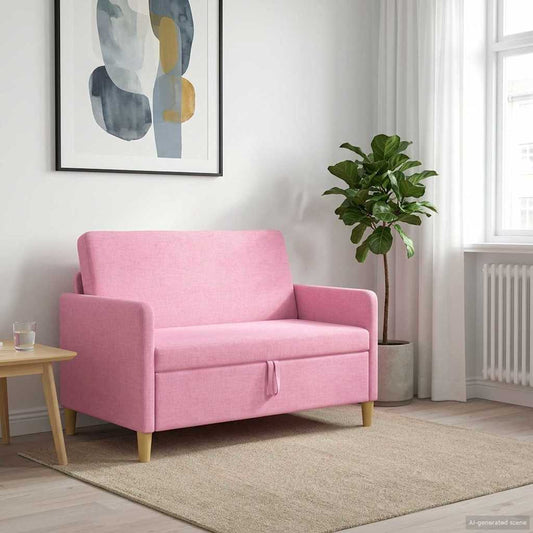 Divano con Storage Rosa 122 x 78 x 87 cm Poliestere