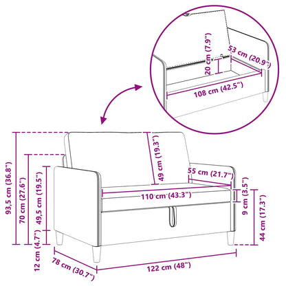 Divano con Storage Rosa 122 x 78 x 87 cm Poliestere | homemem39