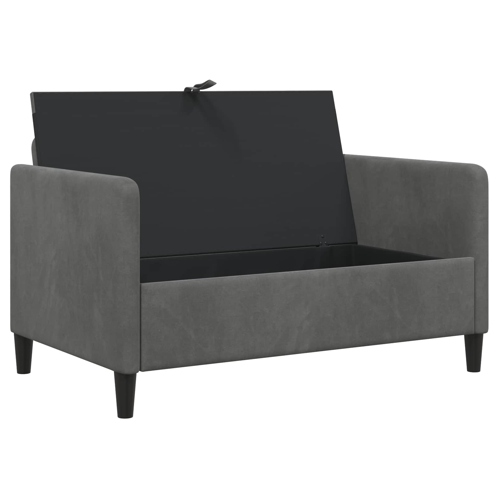 Divano con Storage Grigio Scuro 122 x 78 x 87 cm Poliestere | homemem39