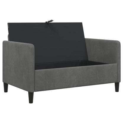 Divano con Storage Grigio Scuro 122 x 78 x 87 cm Poliestere | homemem39
