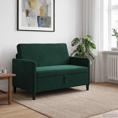 Divano con Storage Verde Scuro 122 x 78 x 87 cm Poliestere | homemem39