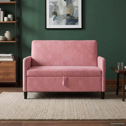 Divano con Storage Rosa 122 x 78 x 87 cm Poliestere | homemem39