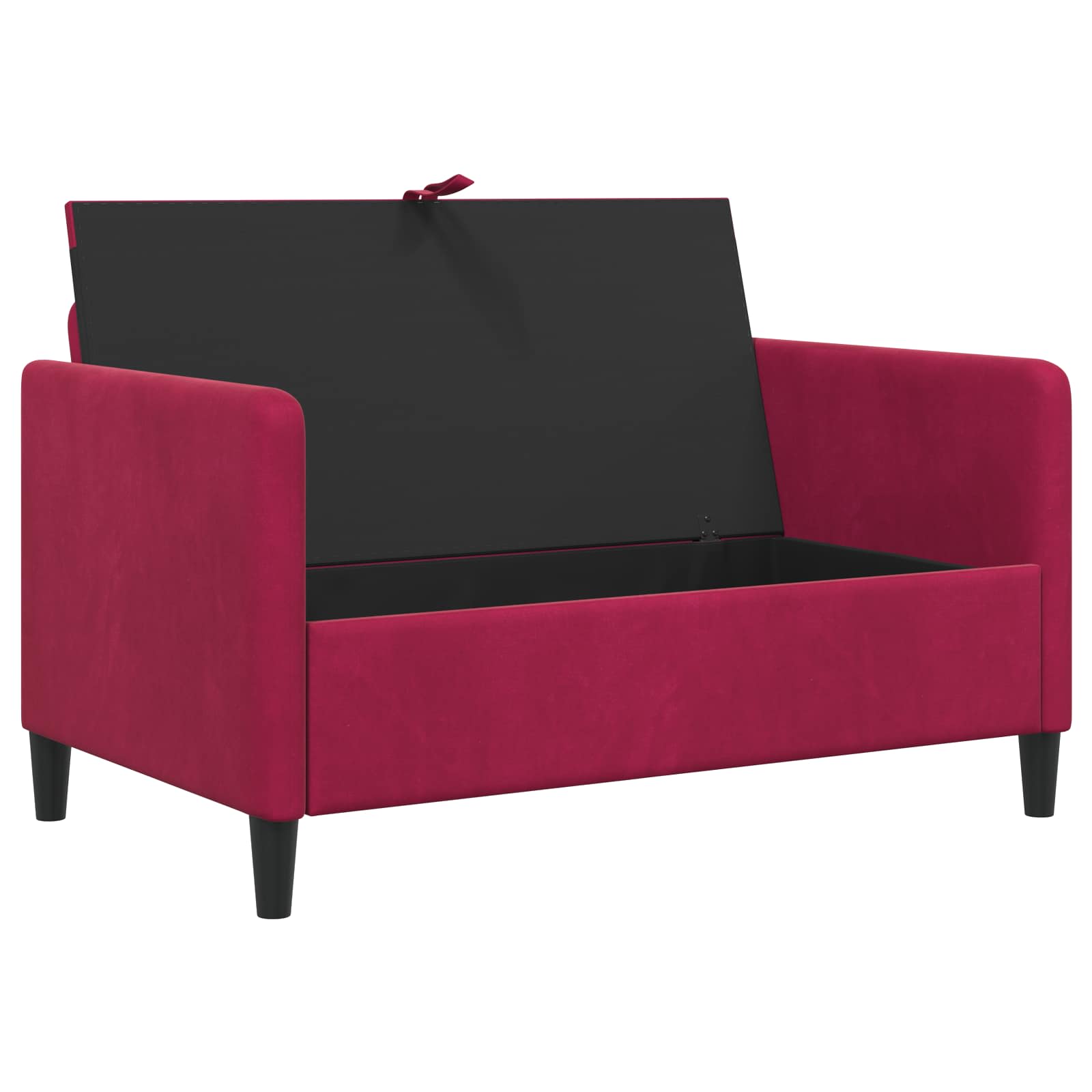 Divano con Storage Rosso Vino 122 x 78 x 87 cm Poliestere | homemem39