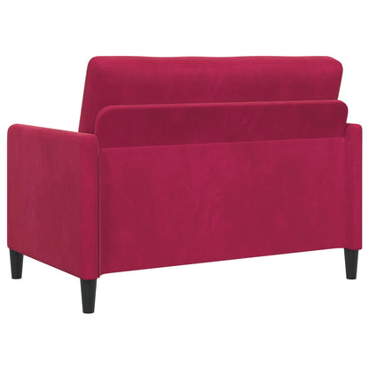 Divano con Storage Rosso Vino 122 x 78 x 87 cm Poliestere | homemem39