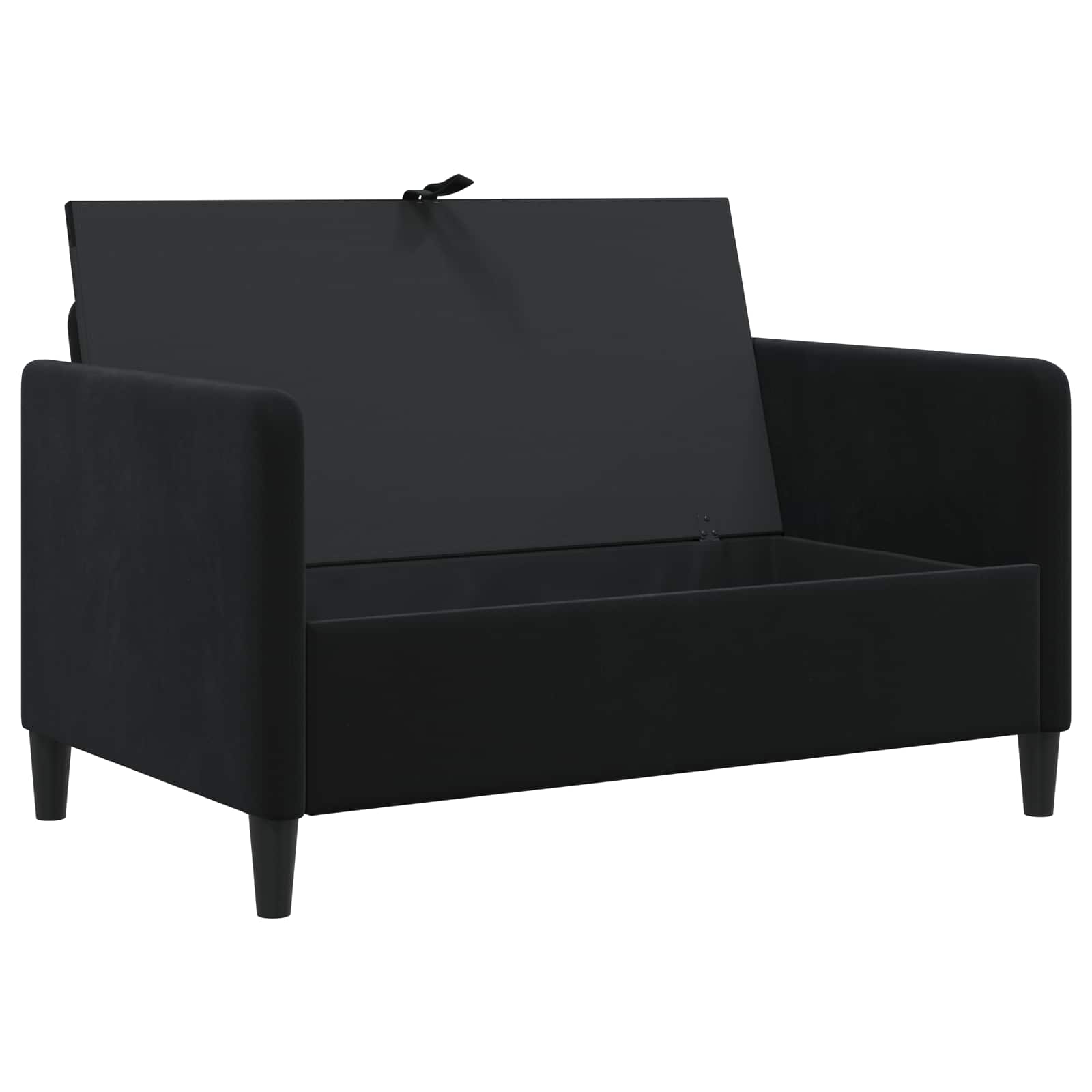 Divano con Storage Nero 122 x 78 x 87 cm Poliestere | homemem39