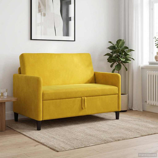 Divano con Storage Giallo 122 x 78 x 87 cm Poliestere | homemem39