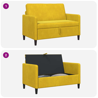 Divano con Storage Giallo 122 x 78 x 87 cm Poliestere | homemem39