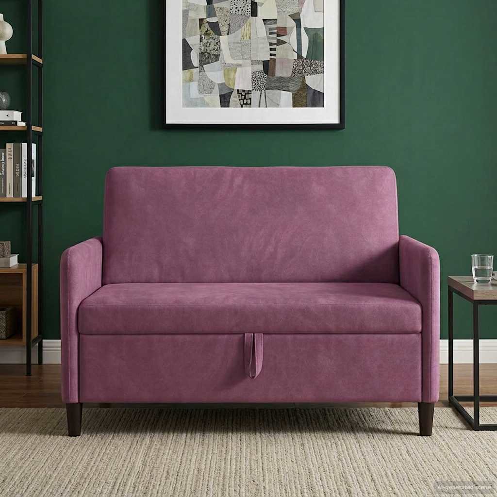 Divano con Storage Viola 122 x 78 x 87 cm Poliestere | homemem39