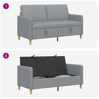 Divano con Storage Grigio Chiaro 152 x 78 x 87 cm Poliestere | homemem39