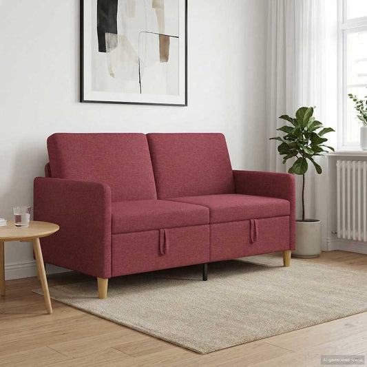 Divano con Storage Rosso Vino 152 x 78 x 87 cm Poliestere | homemem39