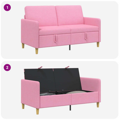 Divano con Storage Rosa 152 x 78 x 87 cm Poliestere | homemem39