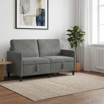 Divano con Storage Grigio Scuro 152 x 78 x 87 cm Poliestere | homemem39