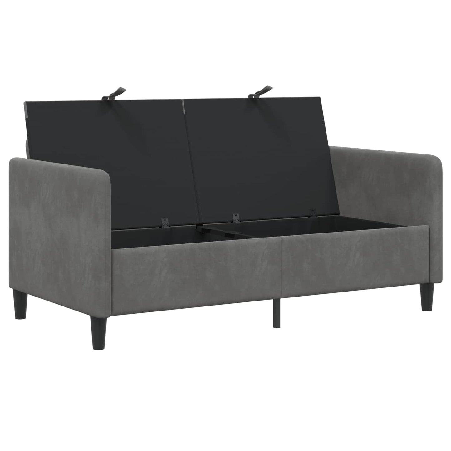 Divano con Storage Grigio Scuro 152 x 78 x 87 cm Poliestere | homemem39