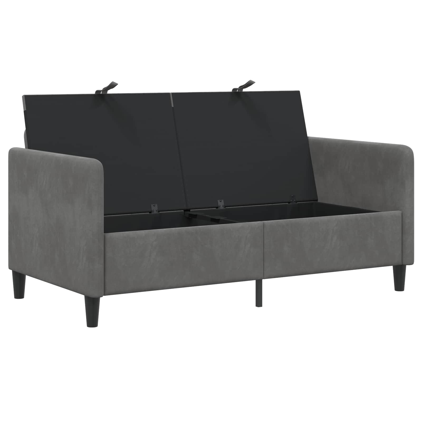 Divano con Storage Grigio Scuro 152 x 78 x 87 cm Poliestere | homemem39