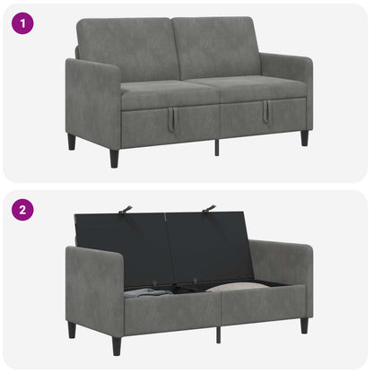 Divano con Storage Grigio Scuro 152 x 78 x 87 cm Poliestere | homemem39