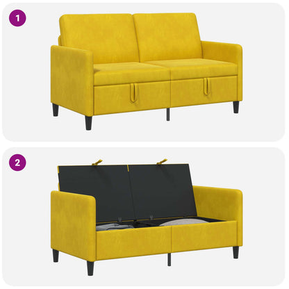 Divano con Storage Giallo 152 x 78 x 87 cm Poliestere | homemem39