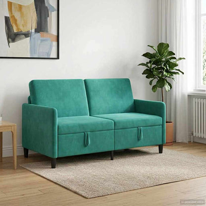 Divano con Storage Turchese 152 x 78 x 87 cm Poliestere | homemem39