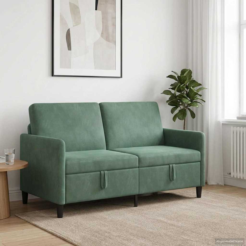 Divano con Storage Verde Mare 152 x 78 x 87 cm Poliestere | homemem39