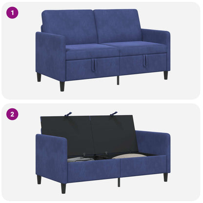 Divano con Storage Blu Polizia 152 x 78 x 87 cm Poliestere | homemem39