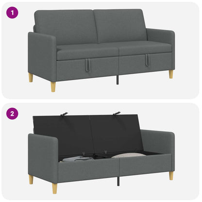 Divano con Storage Grigio Scuro 172 x 78 x 87 cm Poliestere | homemem39