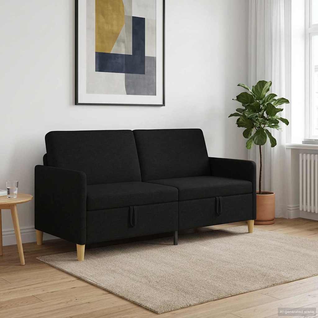 Divano con Storage Nero 172 x 78 x 87 cm Poliestere | homemem39