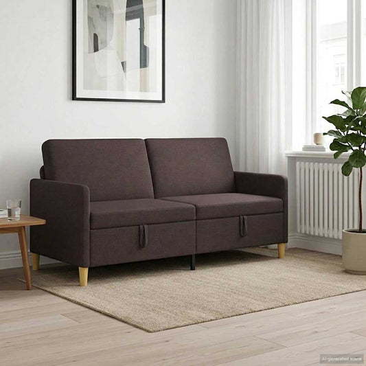 Divano con Storage Marrone Scuro 172 x 78 x 87 cm Poliestere | homemem39