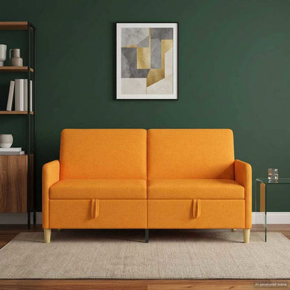 Divano con Storage Giallo Scuro 172 x 78 x 87 cm Poliestere | homemem39