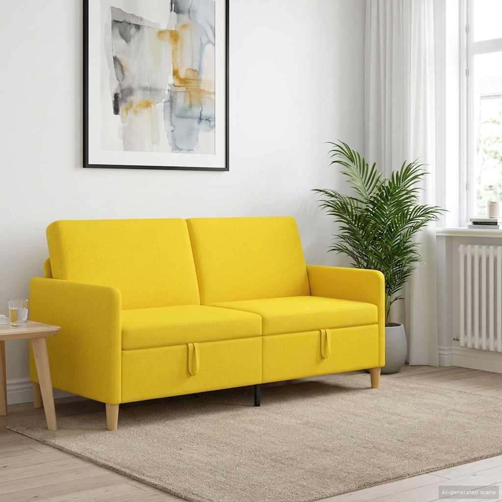 Divano con Storage Giallo Chiaro 172 x 78 x 87 cm Poliestere | homemem39
