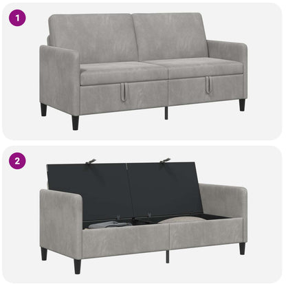 Divano con Storage Grigio Chiaro 172 x 78 x 87 cm Poliestere | homemem39
