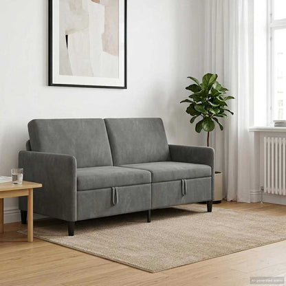 Divano con Storage Grigio Scuro 172 x 78 x 87 cm Poliestere | homemem39