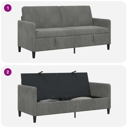 Divano con Storage Grigio Scuro 172 x 78 x 87 cm Poliestere | homemem39