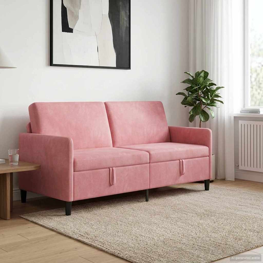 Divano con Storage Rosa 172 x 78 x 87 cm Poliestere | homemem39