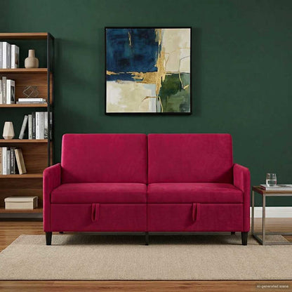 Divano con Storage Rosso Vino 172 x 78 x 87 cm Poliestere | homemem39